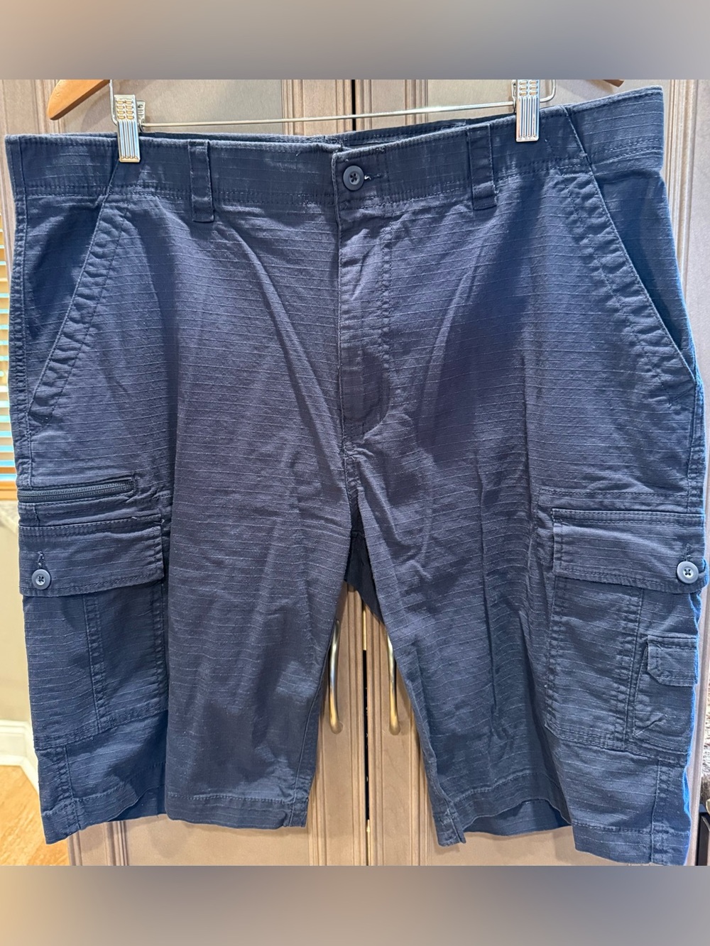 WearFirst 40 Navy Cargo Shorts - Utility Pockets